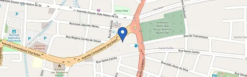 Mapa da estação Estacionamento Hotel Oásis