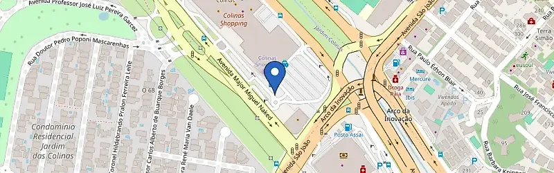 Mapa da estação Colinas Shopping BYD