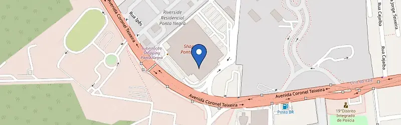 Mapa da estação Shopping Ponta Negra