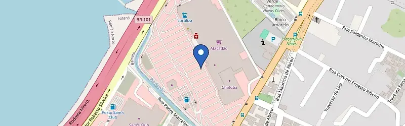 Mapa da estação ChargeOn - Atacadão Manilha