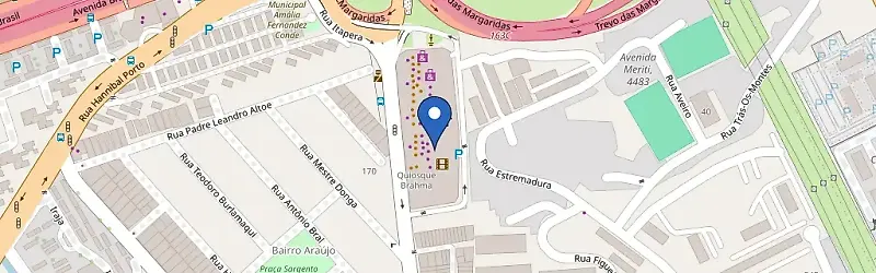 Mapa da estação Shopping Via Brasil
