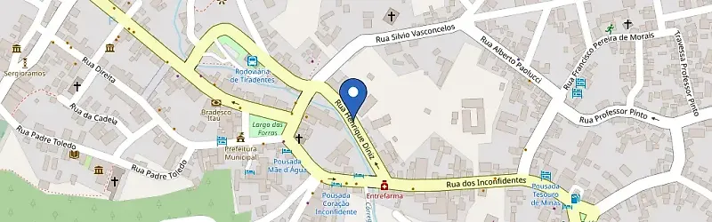 Mapa da estação Tiradentes Boutique Hotel
