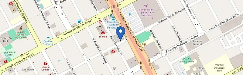 Mapa da estação Linhares Design Hotel
