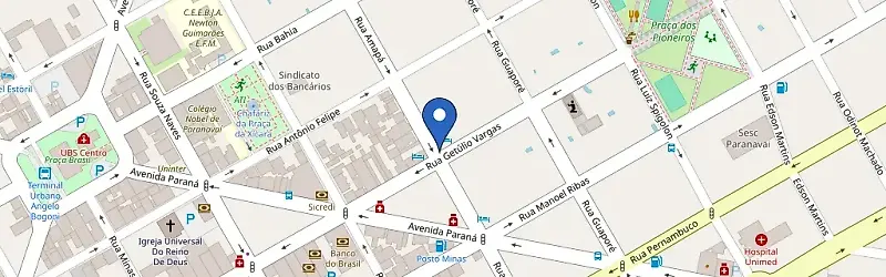 Mapa da estação Grande Hotel Paranavai