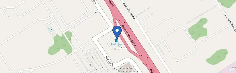 Mapa da estação Posto Saci