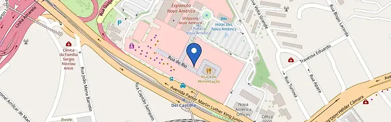 Mapa da estação Shopping Nova América