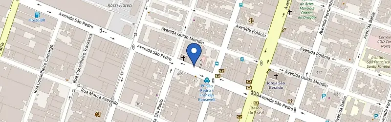 Mapa da estação Rissul, Avenida São Pedro, 512