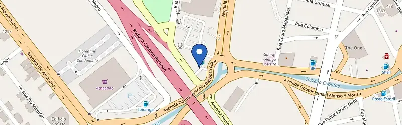 Mapa da estação Posto Galo Branco