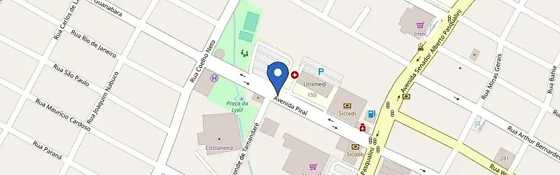 Mapa da estação Estacionamento Unimed