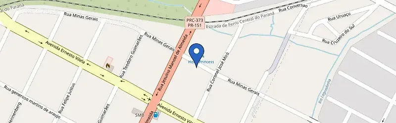 Mapa da estação Hotel Princess