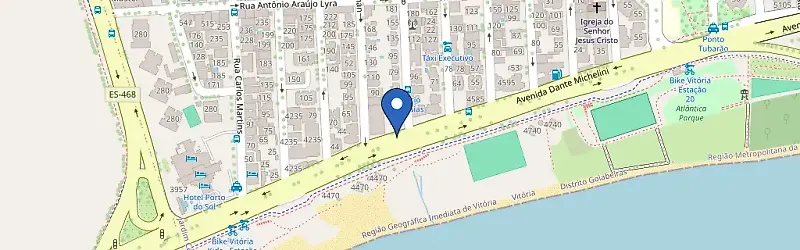 Mapa da estação Hotel Transamerica Fit Vitória Praia de Canburi