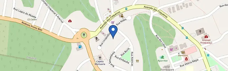 Mapa da estação Pousada Coqueiral