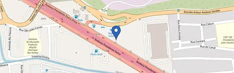 Mapa da estação Vogue Hotel