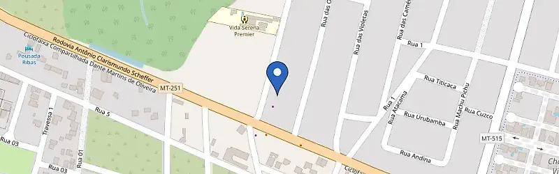 Mapa da estação Pousada Cactos