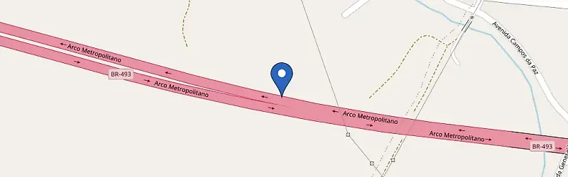 Mapa da estação EcoRioMinas - Arco Metropolitano (Duque De Caxias)