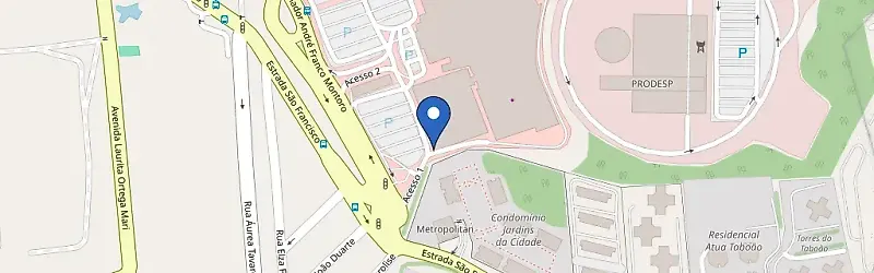 Mapa da estação Shopping Taboão