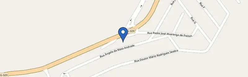 Mapa da estação Veicular Minas Energia - Hotel Paraíso