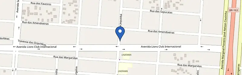 Mapa da estação Unifama