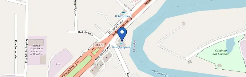 Mapa da estação Hotéis Pamplona