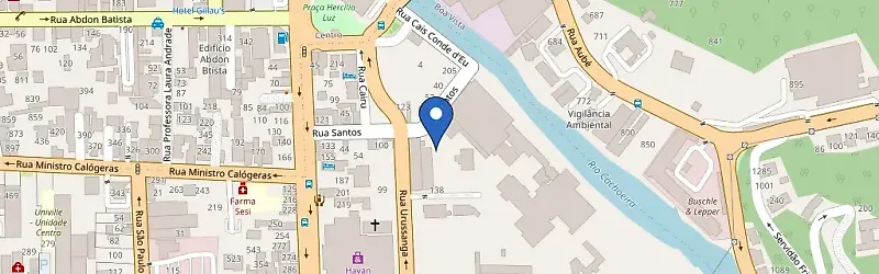 Mapa da estação Escola Sesi Moinho Joinville