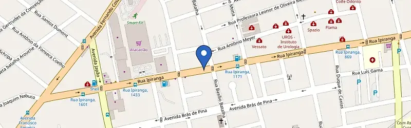 Mapa da estação Faberge Mogi Das Cruzes