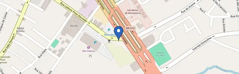 Mapa da estação Imperatriz Posto Ecodrive