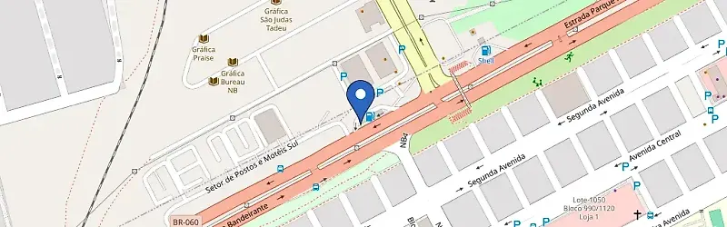 Mapa da estação Núcleo Bandeirantes