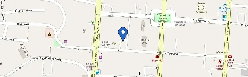 Mapa da estação Pátio Gourmet Adrianopolis