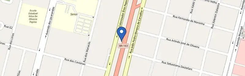 Mapa da estação Serviço De Atendimento Ao Usuário Da Rota Do Oeste