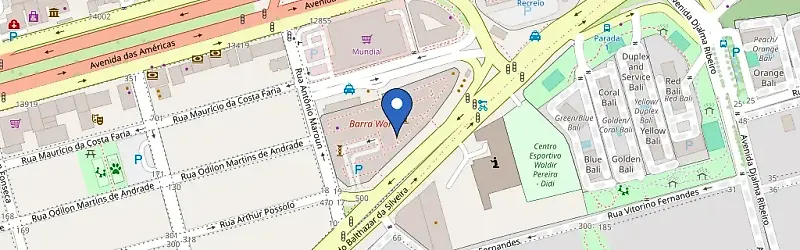 Mapa da estação Shopping Barra World