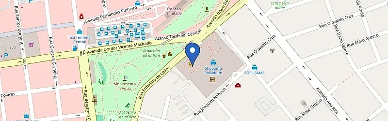 Mapa da estação Shopping Palladium - Ponta Grossa