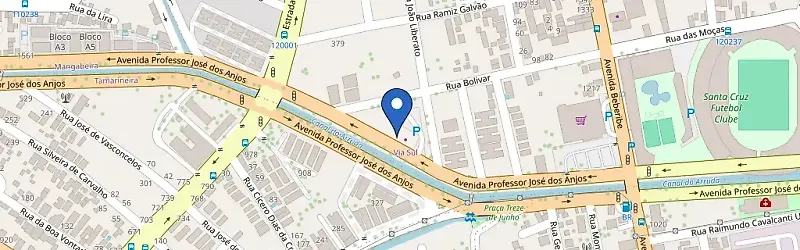 Mapa da estação Via Sul Recife