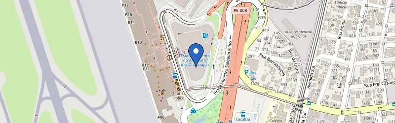 Mapa da estação Estacionamento Aeroporto