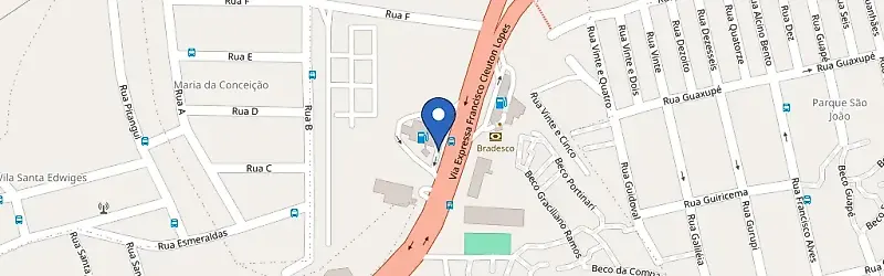 Mapa da estação Posto Guara